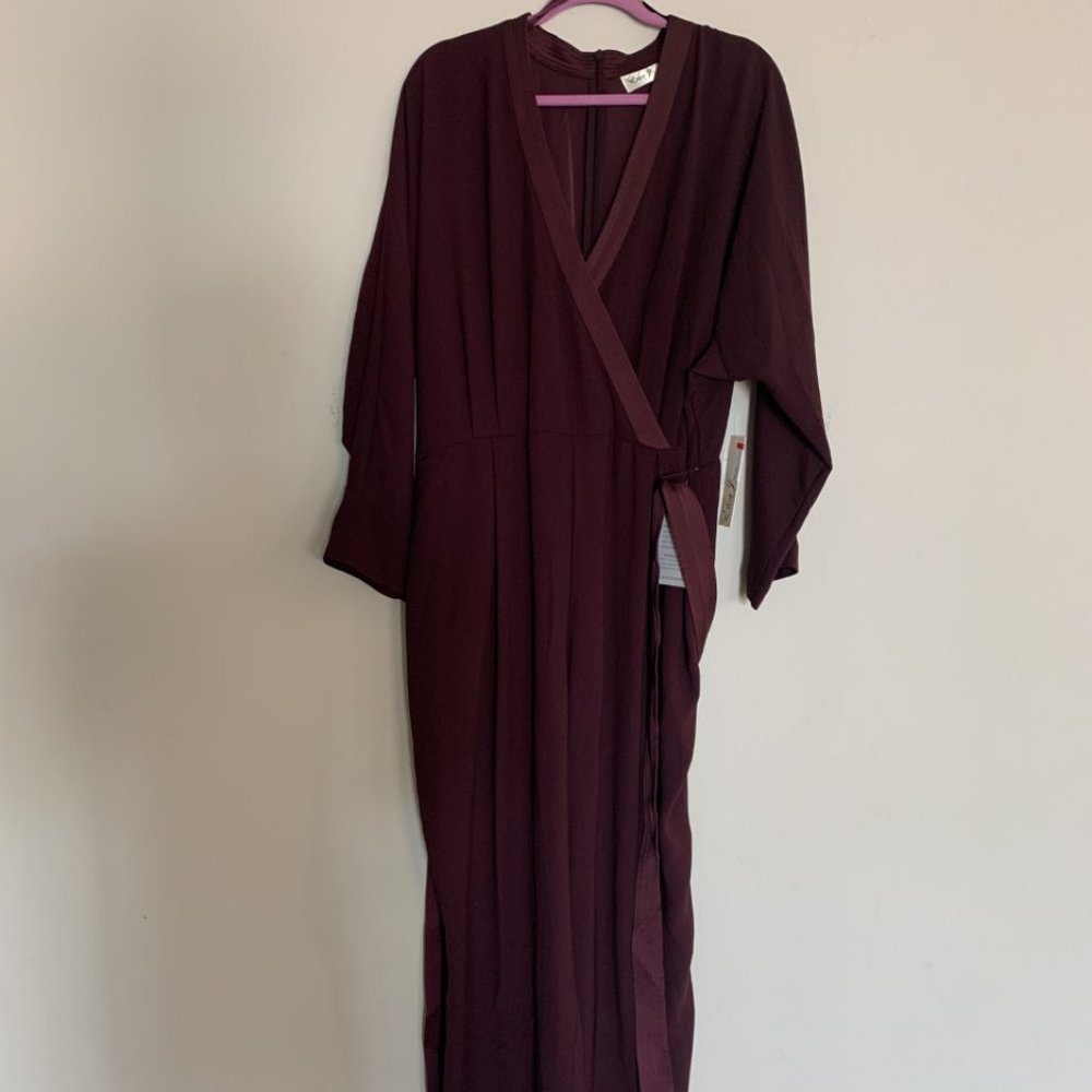 Eliza J Maroon Jumpsuit 18W